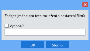 Uložení konfigurace pod zvoleným kódem Uložení konfigurace pod zvoleným kódem