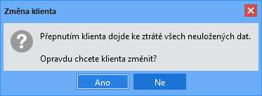 Potvrzení požadavku na změnu klienta Potvrzení požadavku na změnu klienta