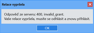 Oznámení o vypršení relace Oznámení o vypršení relace