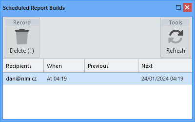 List of scheduled tasks