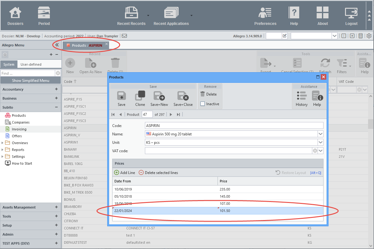 Application with unsaved changes