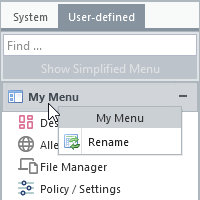 Change section header
