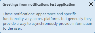 Notification sent to the user Notification sent to the user