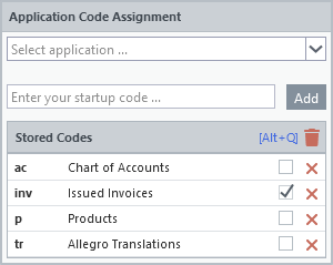 Application code assignment Application code assignment