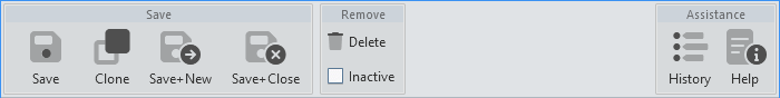 Form toolbar - modern icons