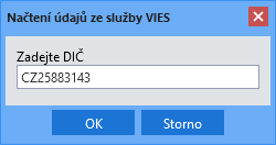 Dotaz na službu VIES Dotaz na službu VIES