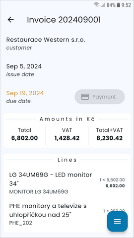 Invoice detail