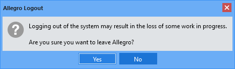 Confirmation of logout request Confirmation of logout request
